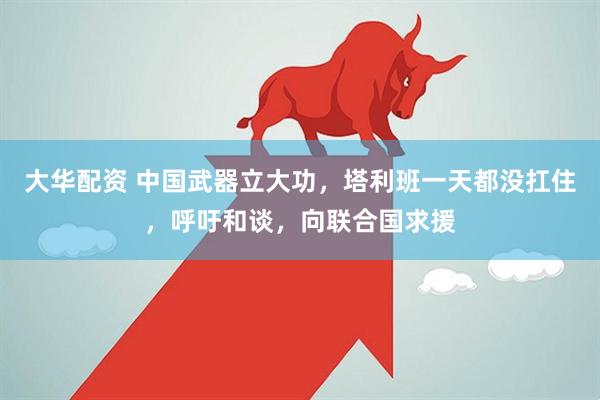 大华配资 中国武器立大功，塔利班一天都没扛住，呼吁和谈，向联合国求援